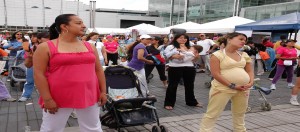 Mamás en carrera de la mujer