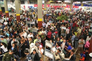 Pasajeros en Terminal