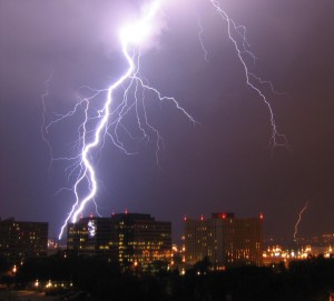 Caídas de rayos en Bogotá