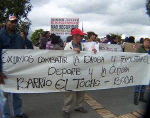 Plantón en Bosa