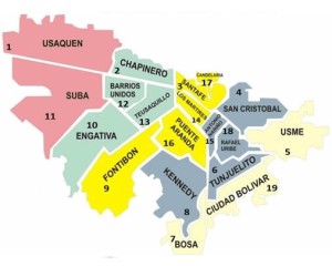 Mapa de Bogotá