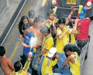 Celebraciones triunfos de Colombia