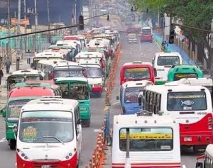 Buses tradicionales en Bogotá