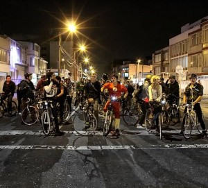 Ciclovía Nocturna en Bogotá