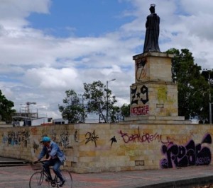 Vándalos en Bogotá