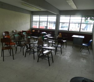 Salón de clases vacío