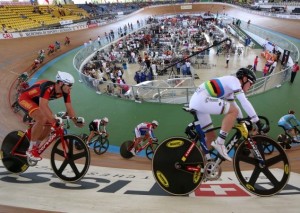 Colombia en parada de cilcismo de pista